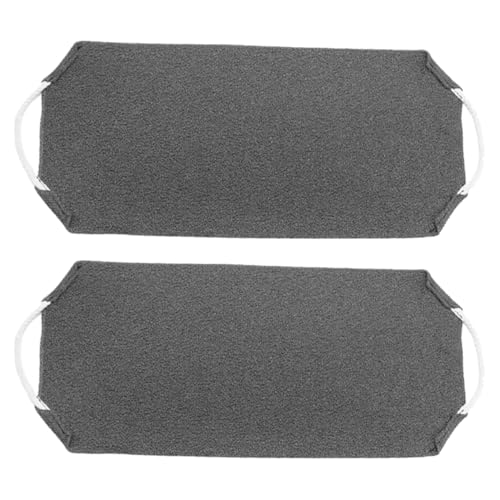 NIYANGLE 2 Stück Badetuch gefrostet Rückenschrubber für Duschpeeling Peeling-Rückenwäscher zum Duschen Körperpeeling Scrubber Duschtuch Körperwäscher Polyester Dark Grey von NIYANGLE