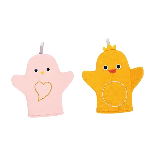 NIYANGLE 2stücke Cartoon Junge Mädchen Peeling Badehandschuhe Reinigungstücher Sichere Materialien Für Camping Reisen von NIYANGLE
