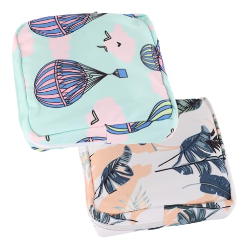 NIYANGLE 2 Stück Damen Multifunktionale Aufbewahrung für Damenbinden und Lippenstifte mit Praktischem Reißverschluss für Schule Büro und Unterwegs von NIYANGLE