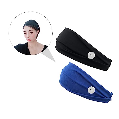NIYANGLE 2 Stück Damen Stirnband mit Elastisches Sport Haarband für Komfort und Ohrschutz Schweißabsorbierend für Fitness von NIYANGLE