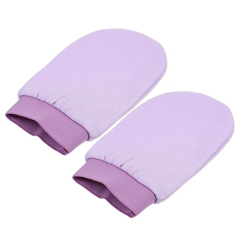 NIYANGLE 2 Stück Doppelseitige Peeling für Exfolierende Badetücher Verschiedenen Farben für Rückenreinigung und Hautpflege von NIYANGLE