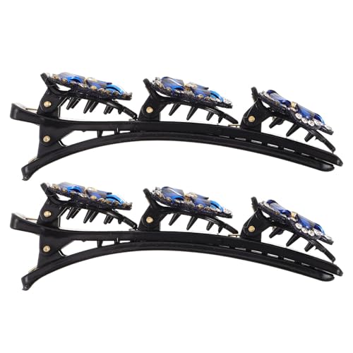 NIYANGLE 2 Stück Funkelnde Imitationssteine Doppellagige Haarclips für Braids und Hochsteckfrisuren Stilvolle Accessoires für und Mädchen von NIYANGLE