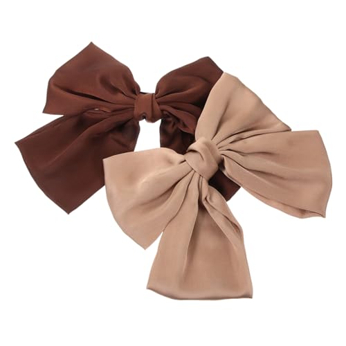 NIYANGLE 2 Stück Große Haarschleifen für Damen Haarspangen aus Satin für Verschiedene Frisuren und Anlässe für Valentinstag und Weihnachten von NIYANGLE