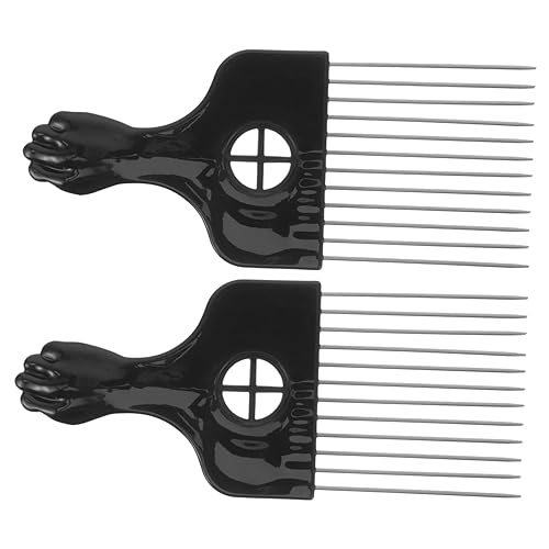 NIYANGLE 2 Stück Haarkamm Styling für Männer Teilung und Frisieren von Lockigem Haar Robuste Konstruktion für Langfristige Nutzung Salon und Zuhause von NIYANGLE