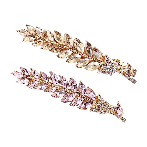 NIYANGLE 2 Stück Haarnadel Aus Mädchen Styling-accessoires Barrettes Haar Styling Hochzeitsdeko Metallhaarklammern Bobby-clip Haarspange Für Mädchen Bang-clips Legierung von NIYANGLE