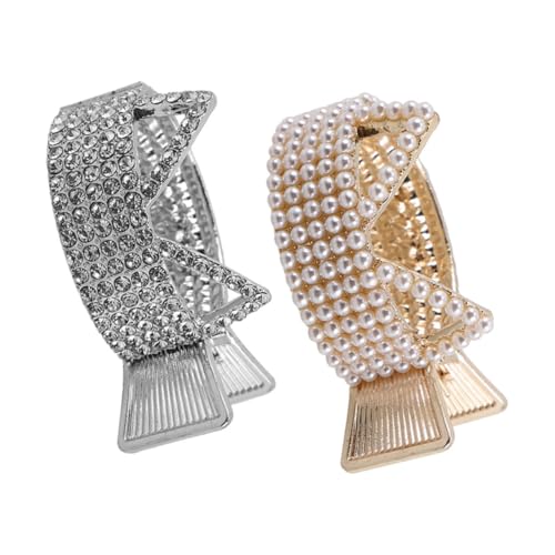 NIYANGLE 2stücke Leichte Haarklammer Mit Rhinestone Und Katzenohren Tragbare Haarspange Für Täglichen Gebrauch Und Besondere Anlässe Vielseitiger Haarschmuck Für Damen von NIYANGLE