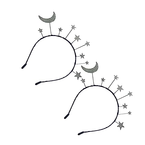 NIYANGLE 2 Stück Haarreifen mit Sternen Dekoration Stilvolles Damen Stirnband für Partys Geburtstagsfeiern und Besondere Anlässe Leicht und Elegant für Fotoshootings und Tägliche Outfits von NIYANGLE