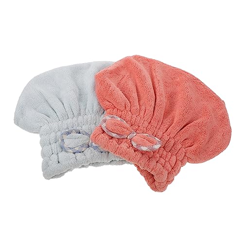NIYANGLE 2 Stück Haartrockenkappen aus Korallenvlies Schnelltrocknende Handtücher für Badzubehör für Zuhause und Reisen und Super Saugfähig Bequem und Hautfreundlich NIYANGLE 2 Stück Haartrockenkappen aus Korallenvlies Schnelltrocknende Handtücher für Badzubehör für Zuhause und Reisen und Super Saugfähig Bequem und Hautfreundlich von NIYANGLE