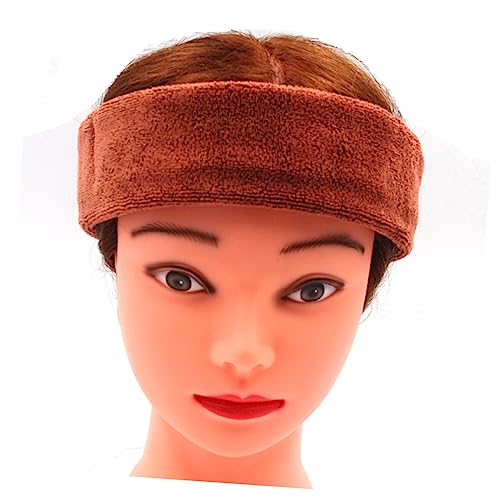 NIYANGLE 2 Stück Haartuch Kopfband Absorbierendes Handtuch für Salon Hotel und Friseursalon für Make Up und Haartrocknung Kaffee von NIYANGLE