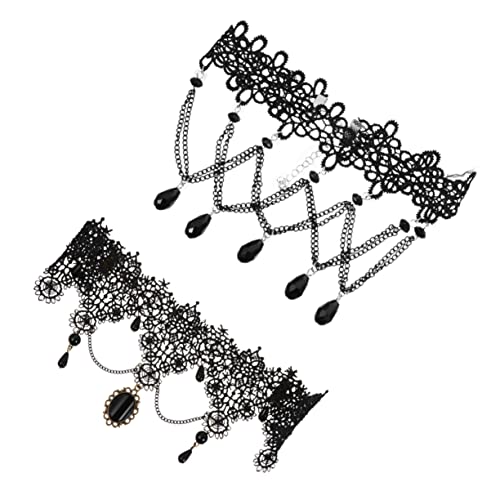 NIYANGLE 2er-pack Elegantes Gothic-design Für Damen-chokerhalsband von NIYANGLE