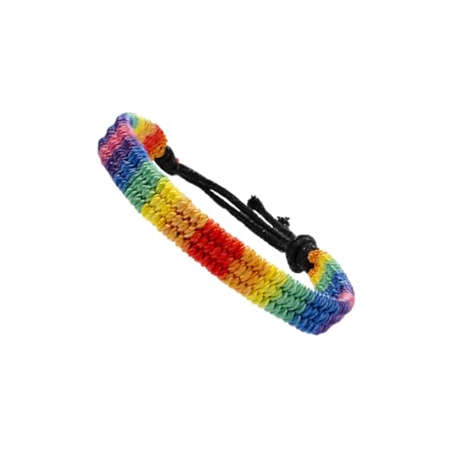 NIYANGLE 2 Stück Handgefertigte Geflochtene Regenbogen armbänder Bunte Lgbt Freundschaftsarmbänder für Lesben und Schwule Langlebige Handgelenkschmuck Symbol für Pride und Persönlichkeit von NIYANGLE