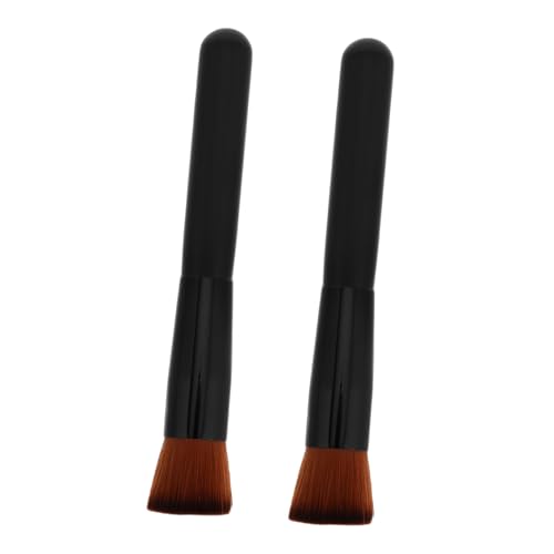 NIYANGLE 2 Stück Konkaver Spot-Foundation-Pinsel Grundierungspinsel flach Fundamentbürsten Make-up-Pinsel für Damen Mischpinsel für Make-up Plastik Schwarz NIYANGLE 2 Stück Konkaver Spot-Foundation-Pinsel Grundierungspinsel flach Fundamentbürsten Make-up-Pinsel für Damen Mischpinsel für Make-up Plastik Schwarz von NIYANGLE