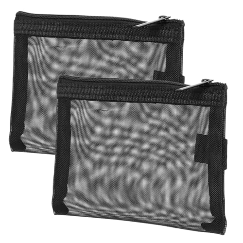NIYANGLE 2stücke Kosmetiktasche Mesh Kleine Reise-Organizer Für Make-up Leicht Und Tragbar Für Kosmetik Karten Und Persönliche Gegenstände von NIYANGLE
