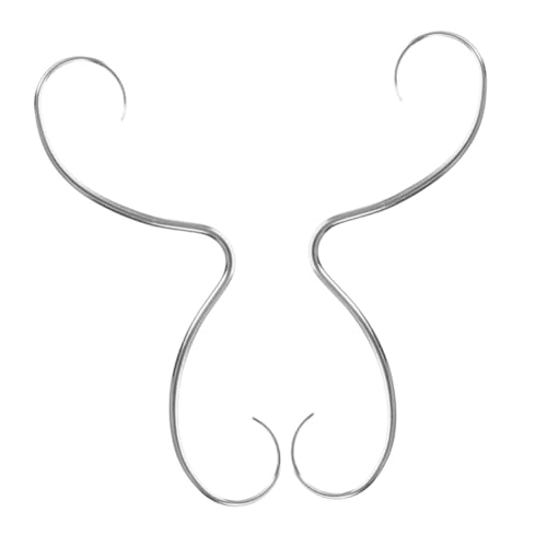 NIYANGLE 2 Stück Mustache Septum Ring Edelstahl Nasenpiercing Schmuck Unisex Symmetriefördernd Langlebig Einzigartiges Design Für Party Hochzeit Alltag von NIYANGLE