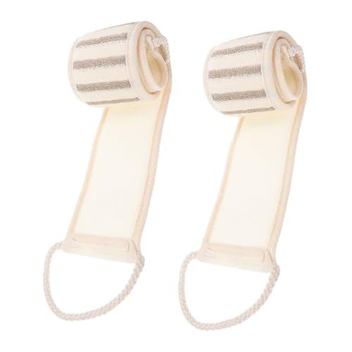 NIYANGLE 2stücke Peeling Rückenreinigungstuch Für Dusche Verlängerter Körperpeeling-handtuch Mit Dehnbaren Zugriemen Geeignet Für Und Für Gründliche von NIYANGLE