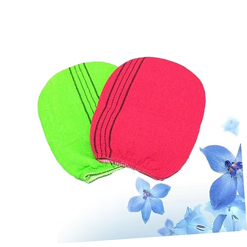 NIYANGLE 2 Stück Peeling Exfolierende Badetücher für Sanfte Hautreinigung für Körperpeeling und Hautpflege Zufälligen Farben Erhältlich Zufällige Farbe von NIYANGLE