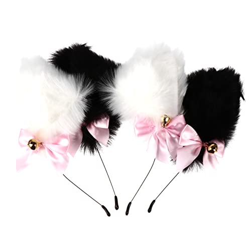 NIYANGLE 2 Stück Plüsch Katzenohren Haarreifen Cartoon Kopfband mit Glocken Lustiges Haarschmuck Accessoire für Partys NIYANGLE 2 Stück Plüsch Katzenohren Haarreifen Cartoon Kopfband mit Glocken Lustiges Haarschmuck Accessoire für Partys von NIYANGLE