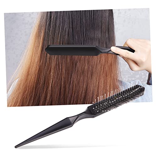NIYANGLE 2 Stück Professionelle Perückenbürste mit Spitzem Ende Antistatisch Kämmt Schonend Kunsthaar und Extensions Schwarz für Frauen und Mädchen zur Pflege von Perücken und von NIYANGLE