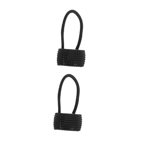 NIYANGLE 2 Stück Punk Haargummi mit Perlenbesatz Elastischer Pferdeschwanzhalter für Damen Robuster Haarband mit Federscharnier Schwarzer Modischer Haarschmuck für Alltag und Party NIYANGLE 2 Stück Punk Haargummi mit Perlenbesatz Elastischer Pferdeschwanzhalter für Damen Robuster Haarband mit Federscharnier Schwarzer Modischer Haarschmuck für Alltag und Party von NIYANGLE