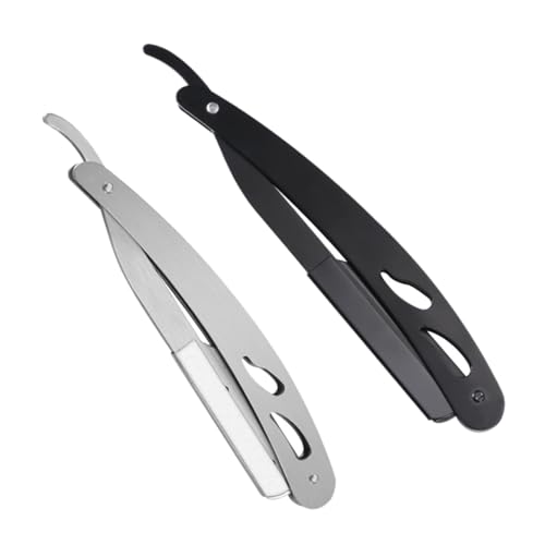 NIYANGLE 2stücke Alten Stil Manueller Rasierer Haarrasierer Faltbare Bart Rasiermesser Für Täglichen Gebrauch Und Reisen von NIYANGLE