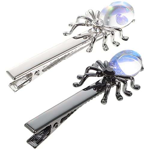 NIYANGLE 2 Stück Spinnen Haarklammern Halloween Barrette mit Chic Spider für Kostümpartys und Alltagslooks Langlebige Haaraccessoires für Mädchen von NIYANGLE