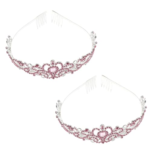 NIYANGLE 2 Stück Strass Krone Hochzeitskopfschmuck Brautschmuck Barock Hochzeit Brauthaarschmuck Für Frauen Hochzeits Haarschmuck Strass Kopfschmuck Mädchen Tiara Rosa NIYANGLE 2 Stück Strass Krone Hochzeitskopfschmuck Brautschmuck Barock Hochzeit Brauthaarschmuck Für Frauen Hochzeits Haarschmuck Strass Kopfschmuck Mädchen Tiara Rosa von NIYANGLE