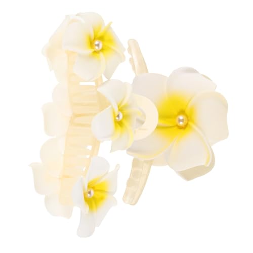 NIYANGLE 2 Stück Teilig Haarklammer Große Blumen Haarspangen Robuste Haarklammern für Dickes Haar Leichter Passender Haarschmuck für Damen und Mädchen Sicherer Haarschaden von NIYANGLE