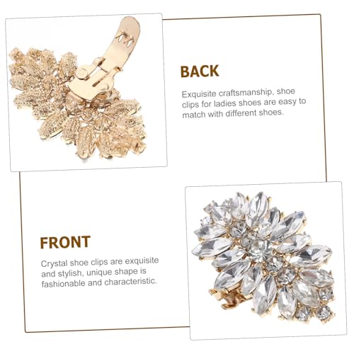 NIYANGLE 2 Stück Teiliges Abnehmbare Funkelnde Schuhclips Schuhschmuck Damenschuhe Pumps Eleganter Schuhanhänger für Hochzeit und Alltag Modische Schuhdekoration von NIYANGLE