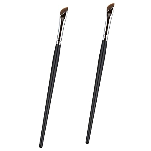 NIYANGLE 2 Stück Teiliges Augenbrauen und Eyeliner Pinsel Schräger Flacher Kopf Präziser Concealer und Brauenpinsel für Damen Ergonomisch Weich Vielseitig für Makelloses Make Up von NIYANGLE