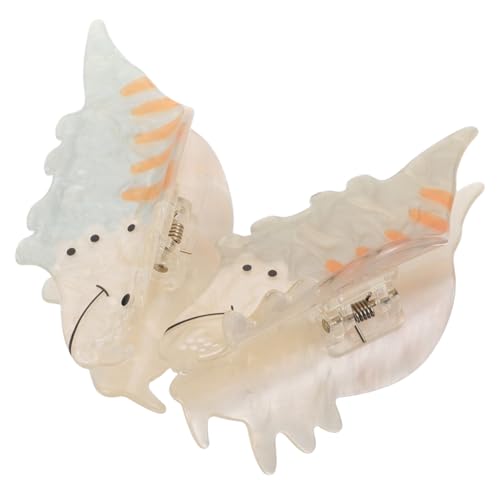 NIYANGLE 2 Stück Teiliges Dinosaurier-haarspangen Langlebigem Acryl Rutschfeste Dino-haarklammern in Fröhlichen Farben für Damen und Mädchen Leichte Komfortable Haarklammern für Büro Party von NIYANGLE