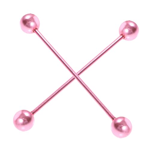 NIYANGLE 2 Stück Teiliges Lange Ohrknorpel Piercing Stäbe mit Bunter Elektrobeschichtung Komfortable Hautfreundlich Modisches Design für Damen Langlebiger Schmuck von NIYANGLE