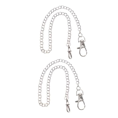 NIYANGLE 2 Stück Teiliges Pocket Watch Chains für Herren mit Karabiner Vielseitige Metallketten für Jeans Weste Geldbörse Retro Vintage Design Geeignet für Alltag Partys und Steampunk von NIYANGLE