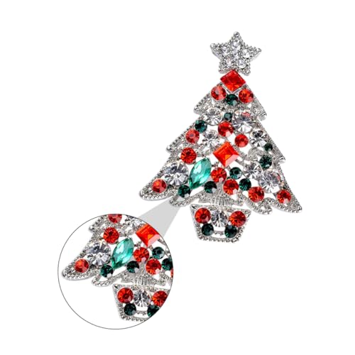 NIYANGLE 2 Stück Teiliges Weihnachtsbroschen Festlich Gestaltete Broschennadeln für Kleidung Modisch Funkelndes Design für Weihnachtsfeier und Festliche Accessoires Zufällige Farbe von NIYANGLE