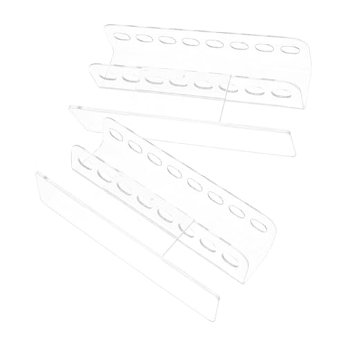 NIYANGLE 2 Stück Transparenter Acrylhalter mit Fächern Organizer für Pinzetten und Nageldesign-werkzeuge Vielseitiger Aufbewahrungsständer für Wimpernverlängerung und Nagelstudio von NIYANGLE