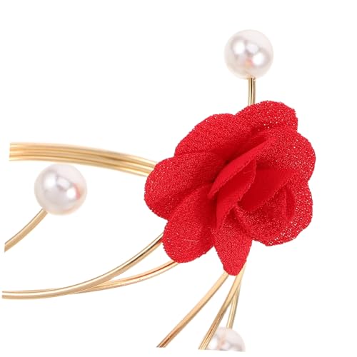 NIYANGLE 2stücke Blumen-armreif Für Damen Aus Metall Mit Perlenakzenten Verstellbares Offenes Armband-design Oberarm-schmuck Für Partys Und Hochzeiten von NIYANGLE