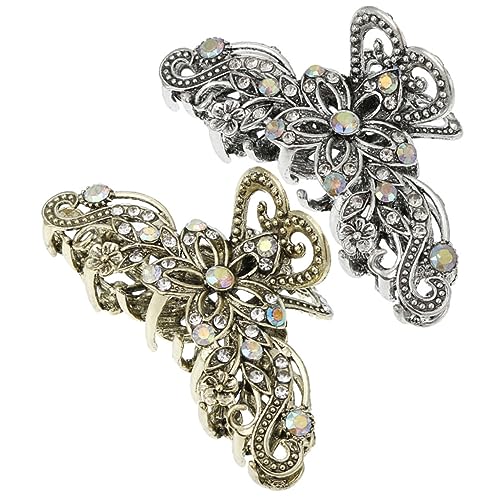 NIYANGLE 2stücke Haarklammern Mit Strasssteinen Aus Metall Für Damen Passen Zu Kleidern Und Hosen Geeignet Für Dickes Und Dünnes Haar Fixieren Das Haar Fest Ziehen Für Büro Und Party NIYANGLE 2stücke Haarklammern Mit Strasssteinen Aus Metall Für Damen Passen Zu Kleidern Und Hosen Geeignet Für Dickes Und Dünnes Haar Fixieren Das Haar Fest Ziehen Für Büro Und Party von NIYANGLE