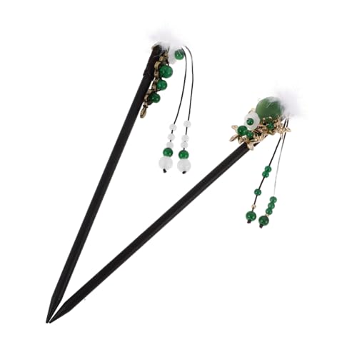 NIYANGLE 2stücke Holz-haarstäbe Chinesisch Haarnadelstab Retro-design Für Holz-haarschmuck Für Frauen Und Mädchen Hanfu-haar-zubehör Haargabeln Und Essstäbchen von NIYANGLE