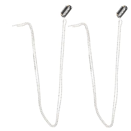 NIYANGLE 2 Stücke Haarkette für Zöpfe Haarquastenkette Haarschmuck für Frauen Zubehör mit Haarklammer von NIYANGLE