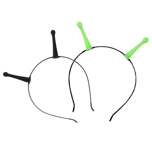NIYANGLE 2-teiliges Halloween-Alien-Stirnband: Einzigartige Antennen-Kopfbedeckung für Erwachsene – leichtes Kostümzubehör für Alien-Mottopartys von NIYANGLE