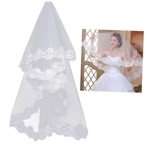 NIYANGLE 2.6m Eleganter Brautschleier Aus Spitze Und Tüll Mit Pailletten Hochzeitsaccessoires Für Besonderen Tag Für Braut Verlobung Und Fotoshootings Beige NIYANGLE 2.6m Eleganter Brautschleier Aus Spitze Und Tüll Mit Pailletten Hochzeitsaccessoires Für Besonderen Tag Für Braut Verlobung Und Fotoshootings Beige von NIYANGLE