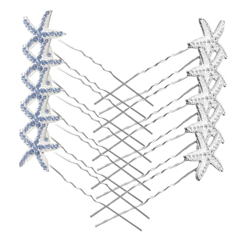 NIYANGLE 20 Stck. U Förmige Haarnadeln mit Meeresstern Haarschmuck für Hochzeiten Leichte Haarspangen für Damen Vielseitig Einsetzbar für Partys und Haarschmuck von NIYANGLE