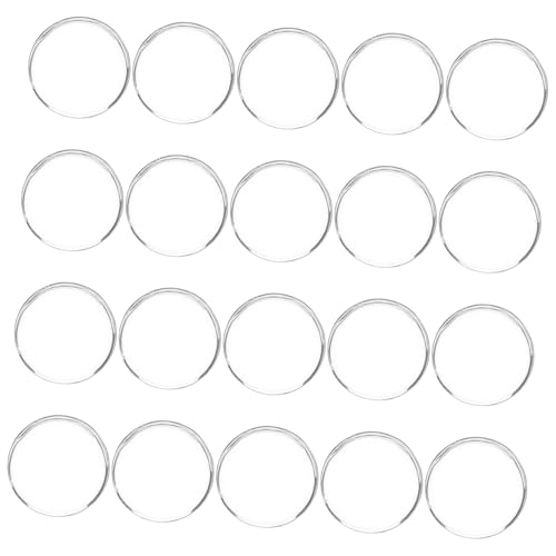 NIYANGLE 20 Stück Glasfarbkarten Klare Kuppeln Zum Basteln Glasfüller Anhänger Patch Ring Meeresorganismus Glascabochons Fushigi Kugel Klare Murmeln Klare Steine ​​Für von NIYANGLE