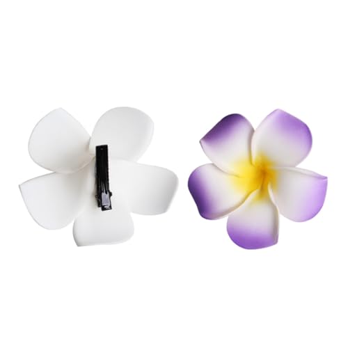 NIYANGLE 20 Stück Hawaii Haarklammern Bunte Blüten Haarspangen für Frauen Mädchen Party Strand Haarschmuck mit Stabilem Griff und Vielseitigem Styling für Alltag Urlaub von NIYANGLE