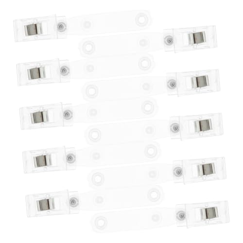 NIYANGLE 20 Stück Teiliges Kleine Kunststoff Badge Clips mit Transparenten Bändern Robuste Namensschildhalter für Arbeitsausweise Einfacher Befestigungsclip für Id Karten Vielseitig und von NIYANGLE