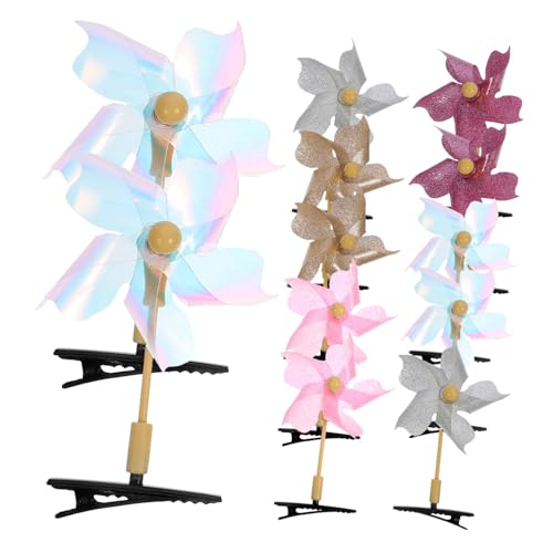 NIYANGLE 20 Stück Teiliges Windmühlen Haarspangen für Mädchen Bunte Haarschmuck Accessoires aus Metall und Kunststoff Langlebig Sicher Haltend Verspieltes Design für Kindergeburtstag und von NIYANGLE