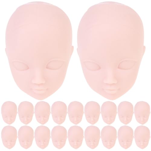 NIYANGLE 20 Stücke Selbstgemacht Puppenköpfe für Make Up und Bastelprojekte Miniatur Übungsköpfe aus Kunststoff für Friseure und Kreative Gestaltung von NIYANGLE