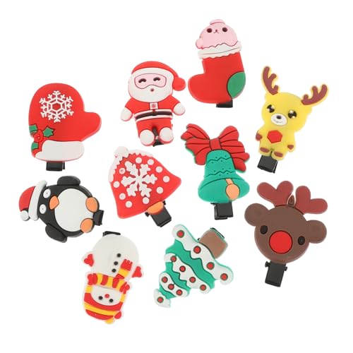 NIYANGLE 20stücke Weihnachts-haarclips Für Mädchen Süße Cartoon-haarspangen Mit Und Haaraccessoires Für Festliche Anlässe Und Partys von NIYANGLE