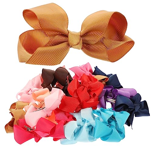 NIYANGLE 24 Stück Teiliges Haarschleifen für Mädchen Bunte Haarspangen für Alltag Partys und Besondere Anlässe Geeignet für Dickes Glattes oder Lockiges Haar von NIYANGLE