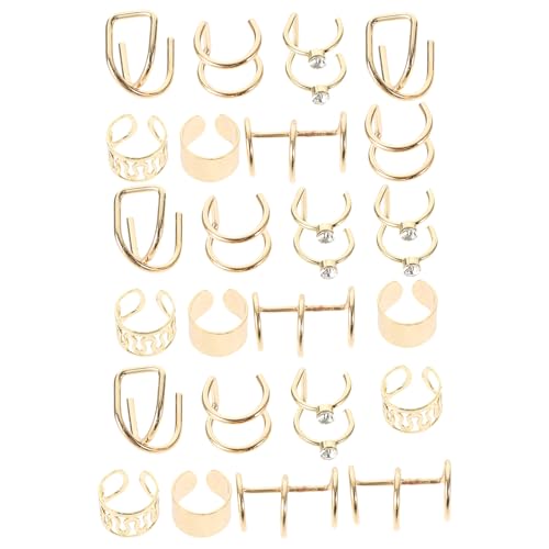 NIYANGLE 24stücke Metall-ohrmanschetten-ohrringe Piercing Ohrclips Für Damen Dekorative Und Filigrane Ohrclips von NIYANGLE