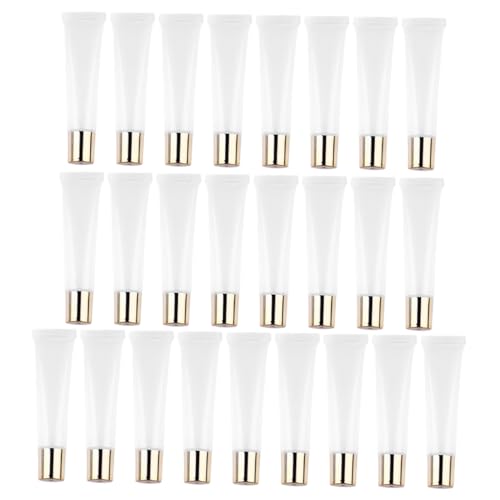 NIYANGLE 25 Stück Leere Lippenstifttuben Lipgloss Hautpflegebehälter Durchsichtiger Spender Lippentönung Für Frauen DIY Lippenbalsam Tube Kosmetikbehälter Aus Kunststoff von NIYANGLE